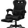 Huzaro Force 4.7 Carbon gaming stolica – leva strana sa izvučenim osloncem za noge