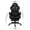 Dimenzije Huzaro Force 4.7 Carbon gaming stolice – prednji prikaz sa merama