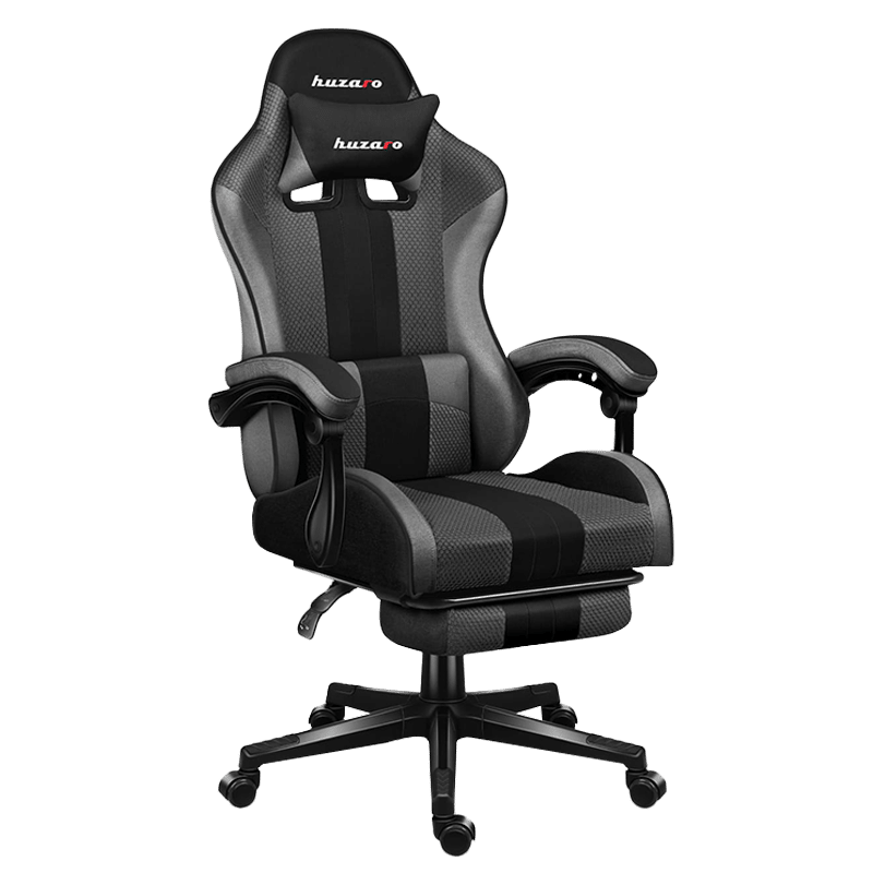 Huzaro Force 4.7 siva gaming stolica na prozirnoj pozadini – hero slika