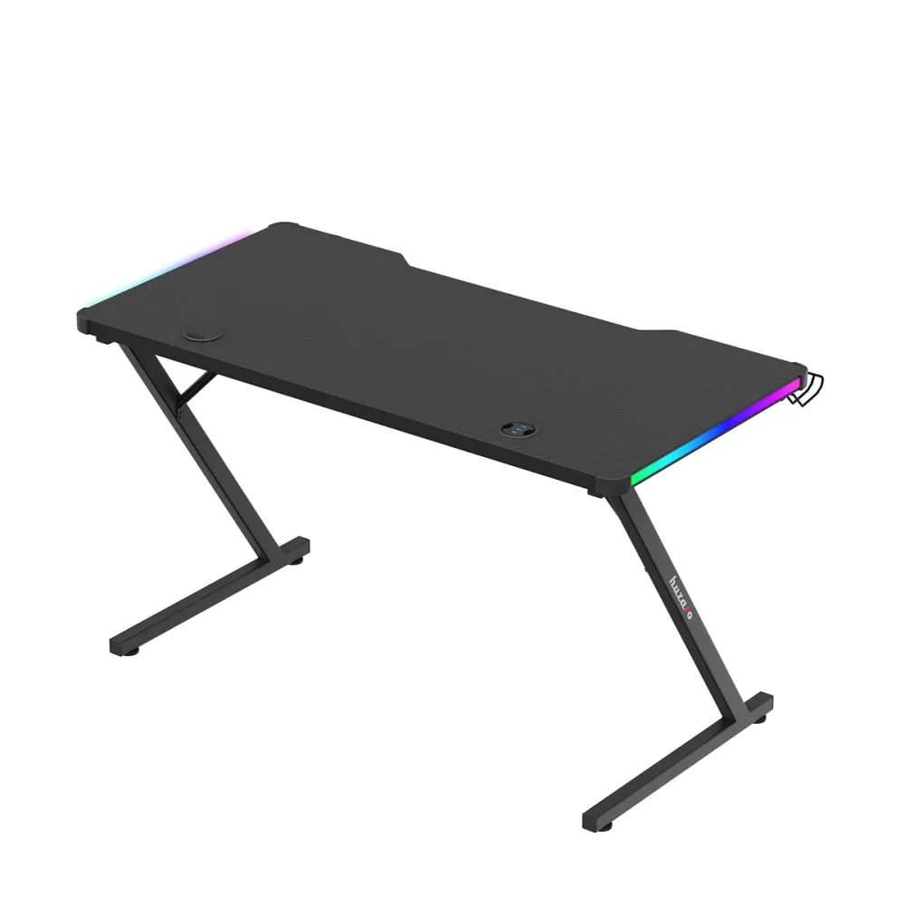 Prazan sto Huzaro Hero 2.5 RGB crne boje sa LED osvetljenjem