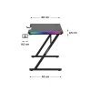 Bočne dimenzije stola Huzaro Hero 2.5 RGB – dubina 60 cm, širina 63 cm