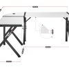 dimenzije L-stola Huzaro Hero 6.3: 154 × 117 cm, visina 74 cm, debljina ploče 1,5 cm