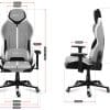 Dimenzije Huzaro Force 7.9 Grey gaming stolice – šema sa merama