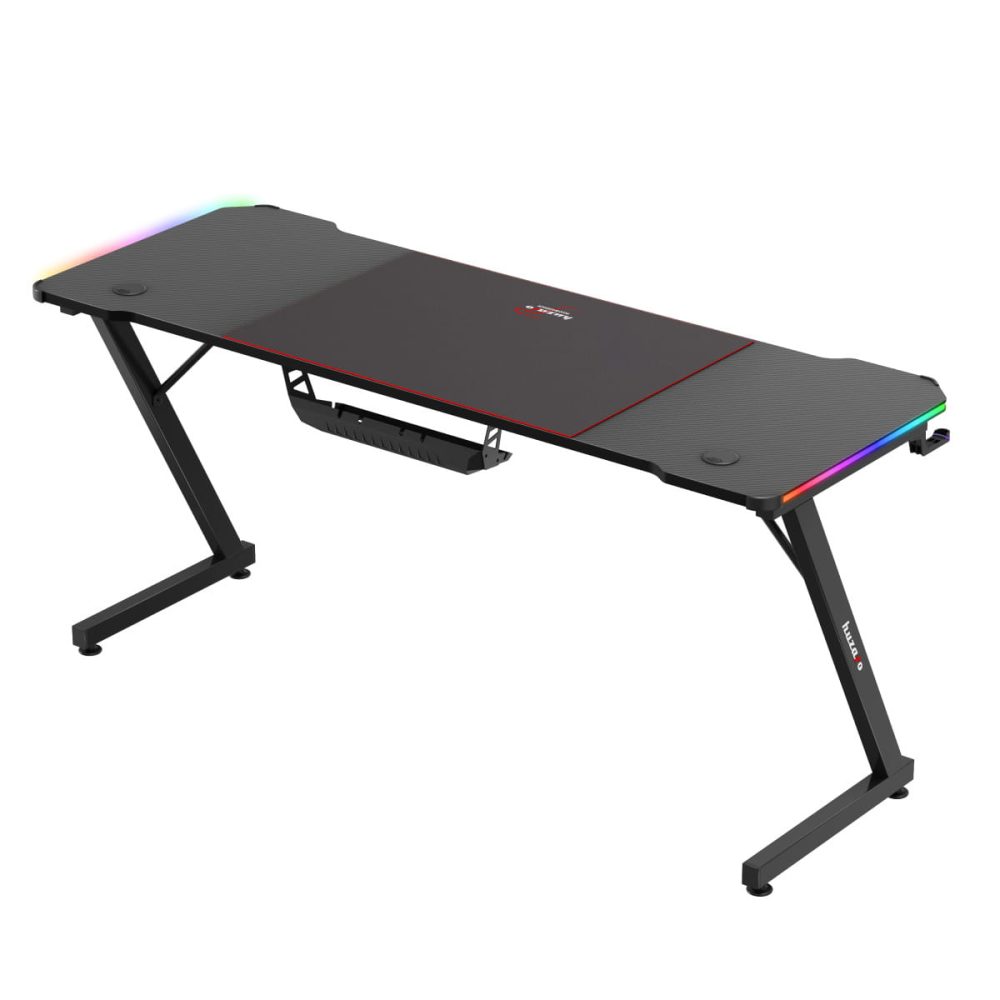 zadnji pogled na Huzaro Hero 4.8 sto, RGB rubovi i korpa za kablove