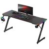 gejmerski setup na Huzaro Hero 4.8 stolu sa RGB osvetljenjem i dodatnom opremom