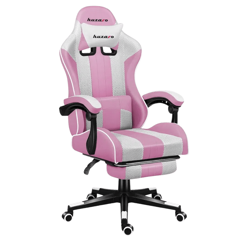 Huzaro Force 4.7 pink gaming stolica sa osloncem za noge i jastucima za vrat i lumbalni deo