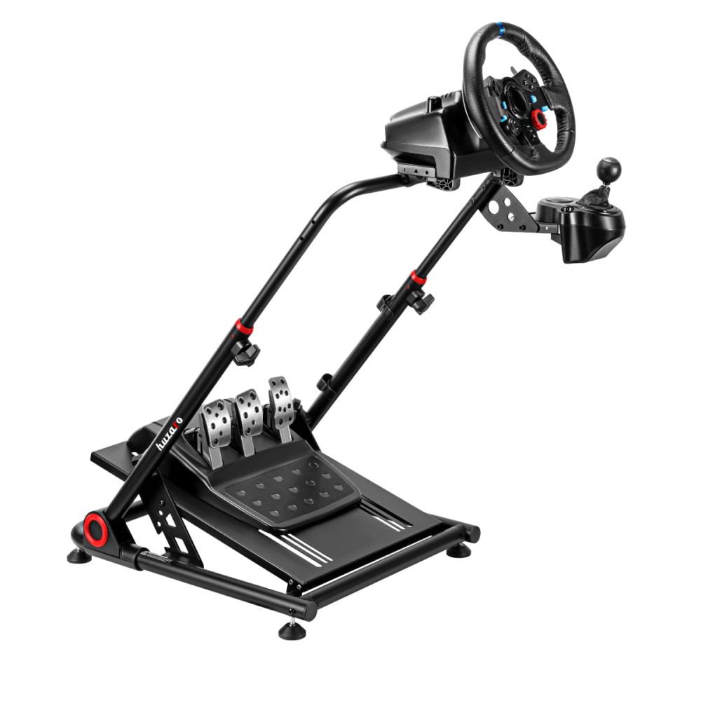 Huzaro Speed 3.0 postolje potpuno opremljeno volanom, pedalama i menjačem spremno za simulaciju vožnje