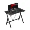 Huzaro Hero 1.4 sto u radnoj postavci sa RGB tastaturom, mišem i gamepadom – prednji levi ugao