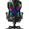 Huzaro Combat 6.2 RGB gejmerska stolica – zadnja strana sa višebojnim (rainbow) LED osvetljenjem