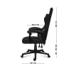 Grafički prikaz dimenzija Huzaro Force 4.4 Carbon gaming stolice – bočni pogled