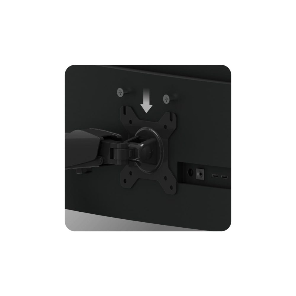 Detalj jednostavne VESA montaže monitora na nosač