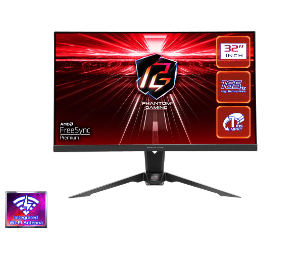 Monitor 31.5" AsRock PG32QF2B VA 2560x1440/165Hz/1ms/2xHDMI/DP/AMD FreeSync