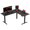 Gejmerski sto Huzaro Hero 9.5 crne boje sa monitorom i tastaturom