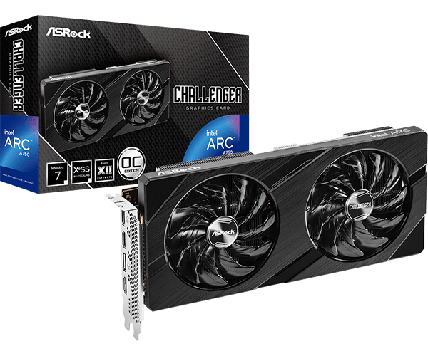SVGA Asrock ARC A750 Challenger D 8GB GDDR6 256bit, A750 CLD 8GO