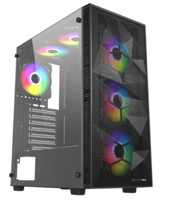 Kuciste Raidmax Talos window/black, 4x 120mm RGB/Bez Napajanja