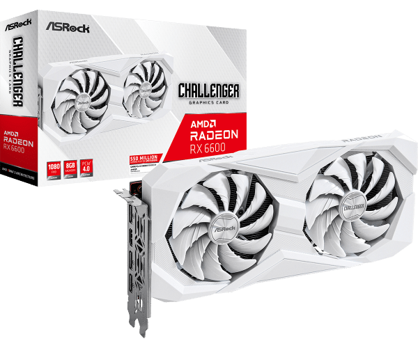 SVGA Asrock Radeon RX6600 Challenger W 8GB GDDR6 White, RX6600 CLW 8G