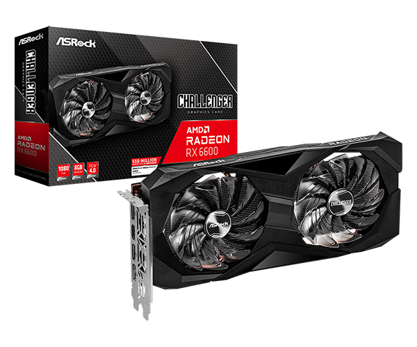SVGA Asrock Radeon RX6600 Challenger D 8GB GDDR6, RX6600 CLD 8G