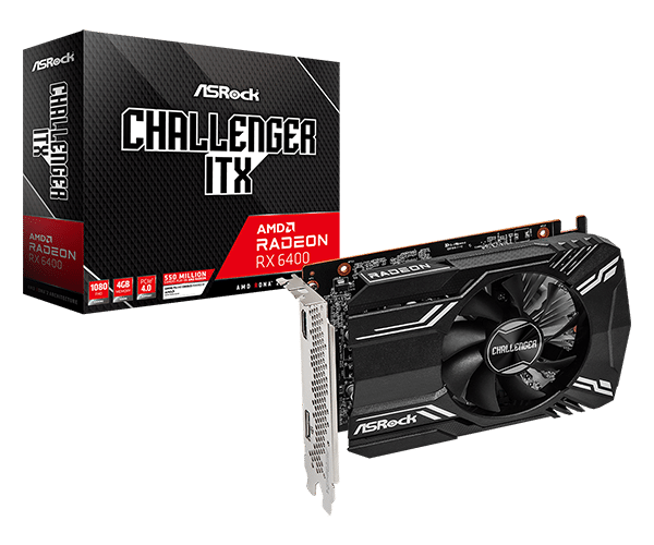 SVGA Asrock Radeon RX6400 Challenger 4GB GDDR6, RX6400 CLI 4G