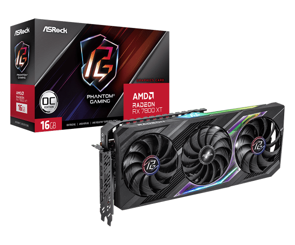 SVGA ASrock Radeon RX7800XT Phantom Gaming OC 16G GDDR6, RX7800XT PG 16GO