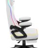 Huzaro Force 4.6 White RGB gaming stolica – bočni prikaz sa spuštenim naslonom za ruke