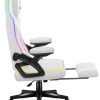 Huzaro Force 4.6 White RGB gaming stolica – bočni pogled sa izvučenim naslonom za noge