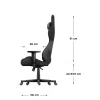 Dimenzije Huzaro Force 6.2 Grey Mesh gaming stolice – bočni prikaz sa merama