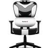 Huzaro Combat 8.0 bela ergonomska mrežasta stolica – prednji pogled