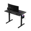 Huzaro Hero 7.9 crni sto u setupu sa monitor-armom i kontrolerom za visinu