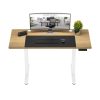 Radni set-up na stolu Leader 7.0 Craft: ultrawide monitor, tastatura, miš i ukrasna biljka