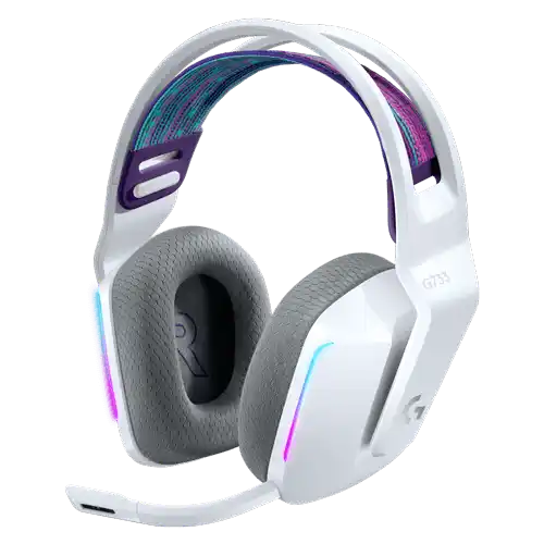 Gaming Bežične slušalice sa mikrofonom Logitech G733 bele