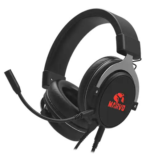 Gaming Slušalice sa odvojenim mikrofonom Marvo HG9052 7.1 RGB USB, crveno pozadinsko osvetljenje