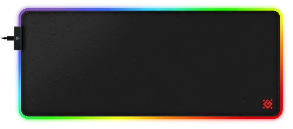 Podloga Gaming  Defender Black XXL hub light RGB