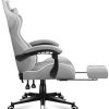 Huzaro Force 4.7 White Mesh gaming stolica – bočni pogled sa izvučenim naslonom za noge