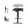 ilustracija sedenja i stajanja uz Huzaro Hero 8.5 sto sa ergonomskim opsegom visine