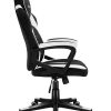 Huzaro Force 2.5 White gaming stolica – bočni profil sa fiksnim naslonima za ruke
