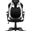 Huzaro Force 2.5 White gaming stolica – prednji pogled sa mrežastim naslonom i sportskim dizajnom