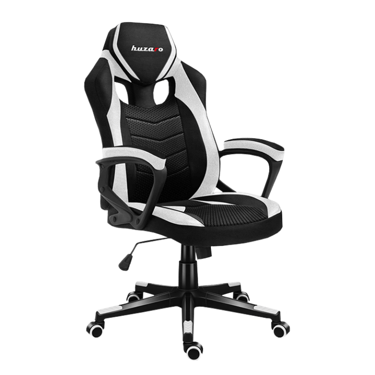 Huzaro Force 2.5 White gaming stolica – hero fotografija pod uglom