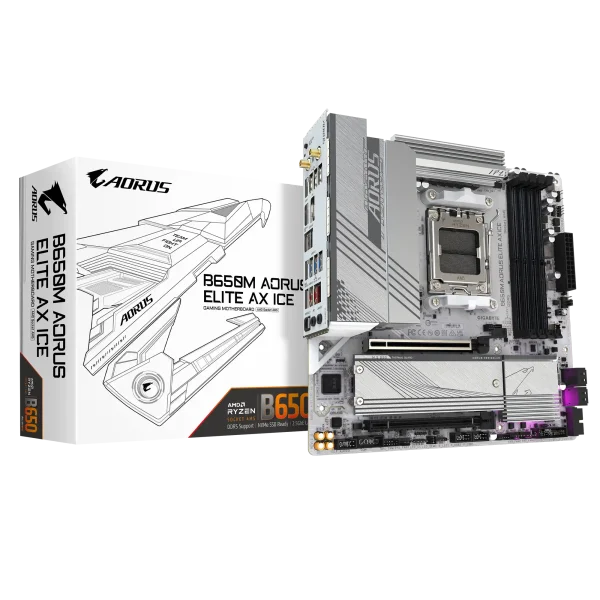 Matična ploča AM5 Gigabyte B650M AORUS ELITE AX ICE