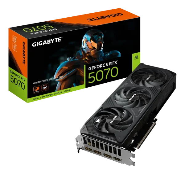 Graficka karta Gigabyte GeForce RTX 5070 Windforce OC  GDDR7 12GB 192bit 3xDP/HDMI