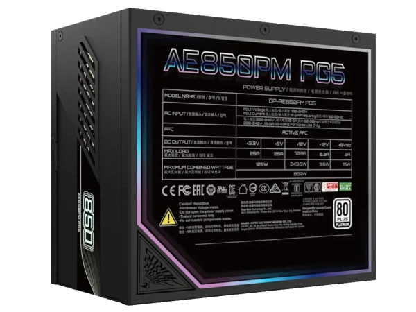 Napajanje 850W  Gigabyte Aorus Elite Platinum PG5 Modularno