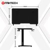 Dimenzije Fantech Tigris gaming stola – gornji pogled 100 × 60 cm i bočni profil visine 75 cm