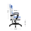 Šema dimenzija Huzaro Force 3.7 (profil) – visina naslona 73 cm, dubina sedišta 45 cm, podešavanje visine sedišta 42–51 cm