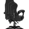 Huzaro Force 3.7 Carbon Black gejming stolica – zadnji prikaz sa #GamingSpace natpisom i istaknutim štepovima na naslonu