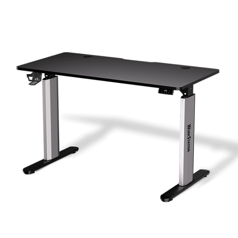 Fantech Workstation WS214 sto – crna ploča, srebrne noge, pogled u perspektivi